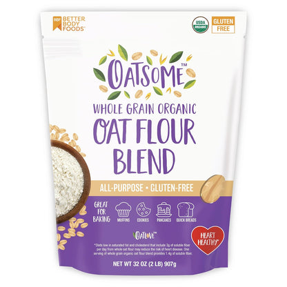 Oatsome Organic Oat Flour Blend, Whole Grain, Gluten
