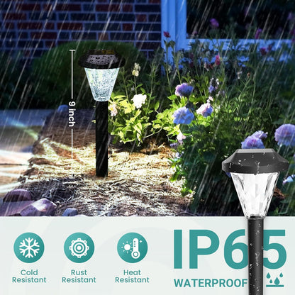 GIGALUMI 12 Pack Solar Lights Outdoor Waterproof,