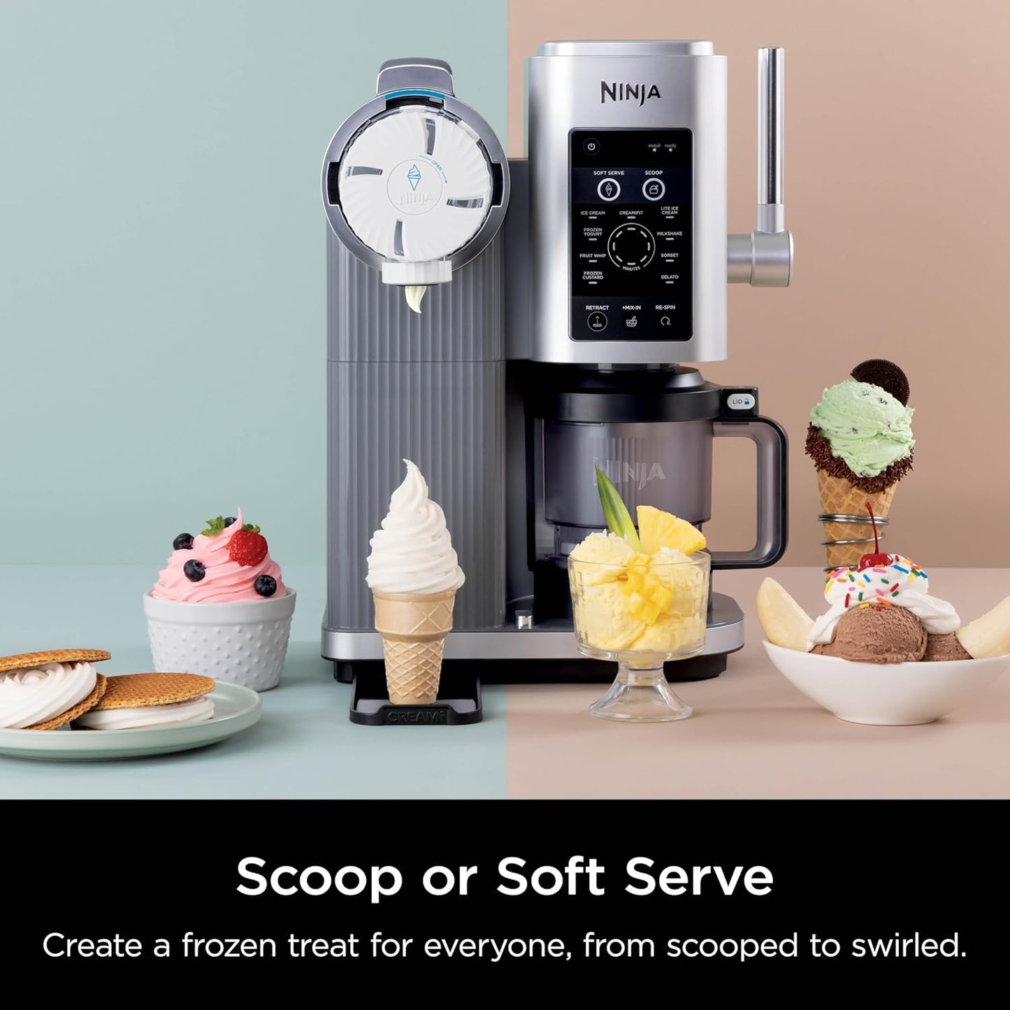 Ninja Swirl by CREAMi Ice Cream and Soft Serve Maker,