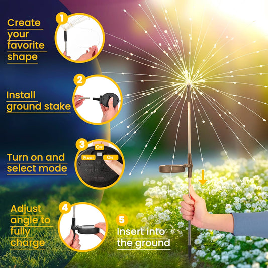 GIGALUMI Garden Outdoor Decor Lights 120LED 2Pack,