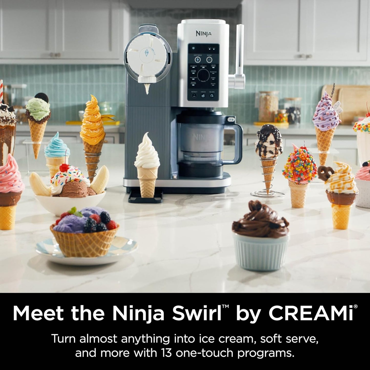 Ninja Swirl by CREAMi Ice Cream and Soft Serve Maker,