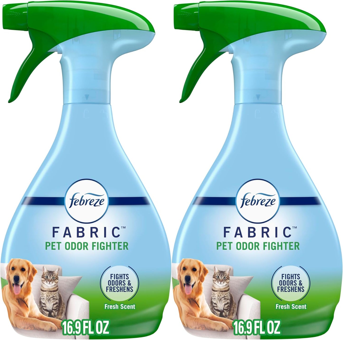 Febreze Pet Odor-Fighting Fabric Refresher – 16.9 oz, Pack of 2
