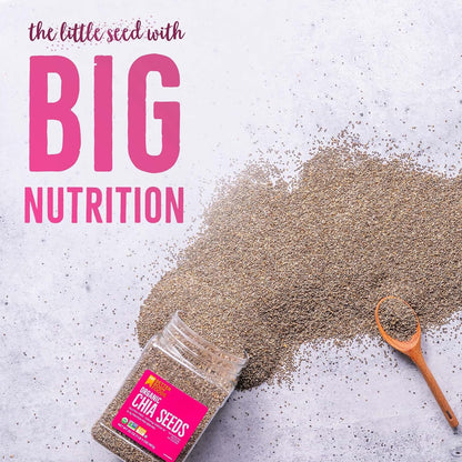 BetterBody Foods Organic Chia Seeds 2 lbs, 32 Oz, with Omega-3, Non-GMO,