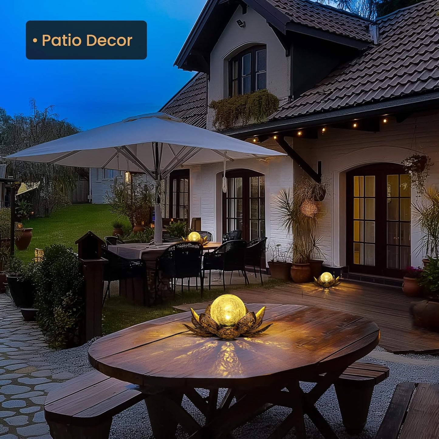 GIGALUMI Solar Lights Outdoor Garden Decor