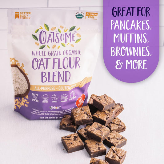 Oatsome Organic Oat Flour Blend, Whole Grain, Gluten