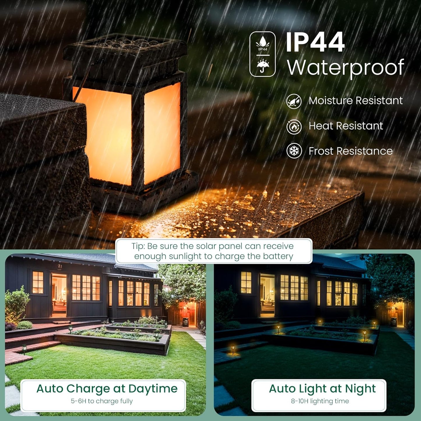 GIGALUMI Solar Lanterns Outdoor Waterproof