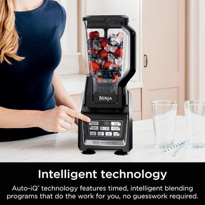 Ninja BL642 Nutri Ninja Personal & Countertop Blender with 1200W Auto-iQ Base,