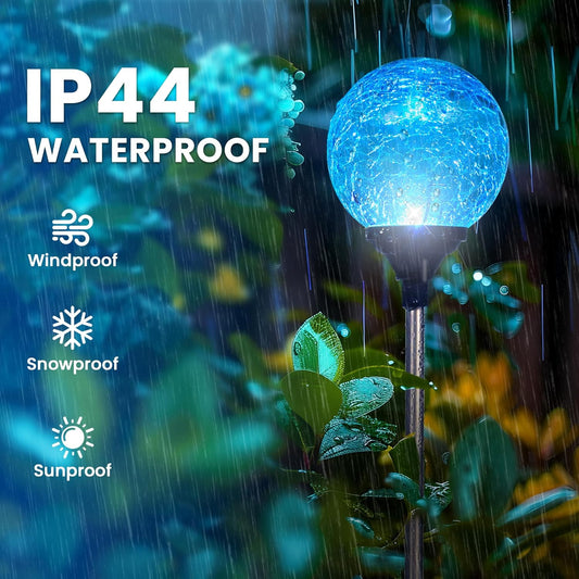 Gigalumi Solar Garden Lights 6 Pack, Solar Globe Lights Outdoor Waterproof,