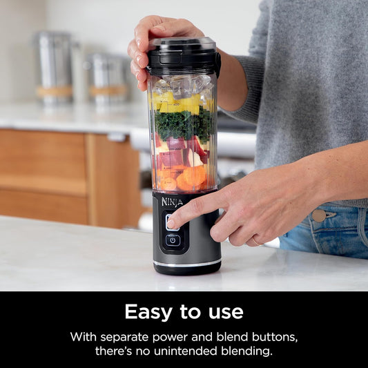 Ninja BC151BK Blast Portable Blender, Cordless, 18oz. Vessel, Personal Blender