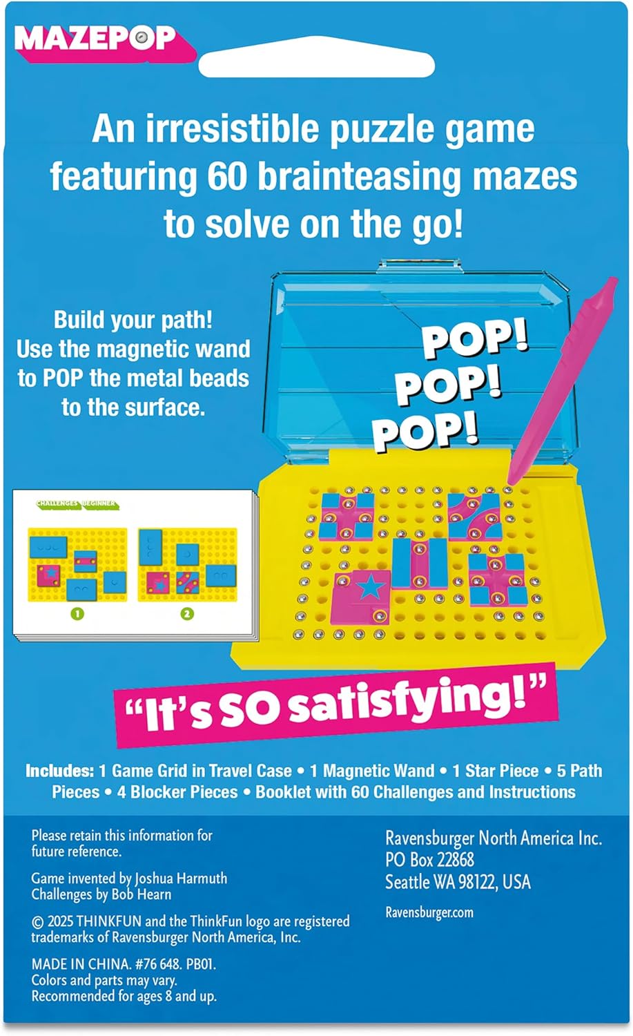ThinkFun MazePop | Magnetic Puzzle Game