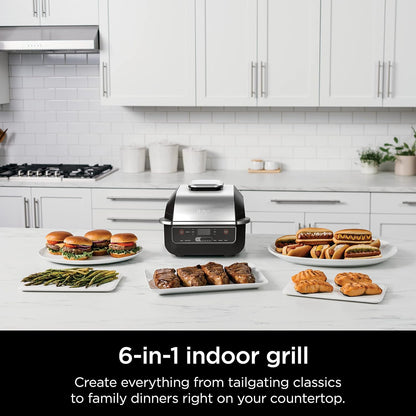 Ninja EG201 Foodi 6-in-1 Indoor Grill with Air Fry, Roast, Bake, Broil