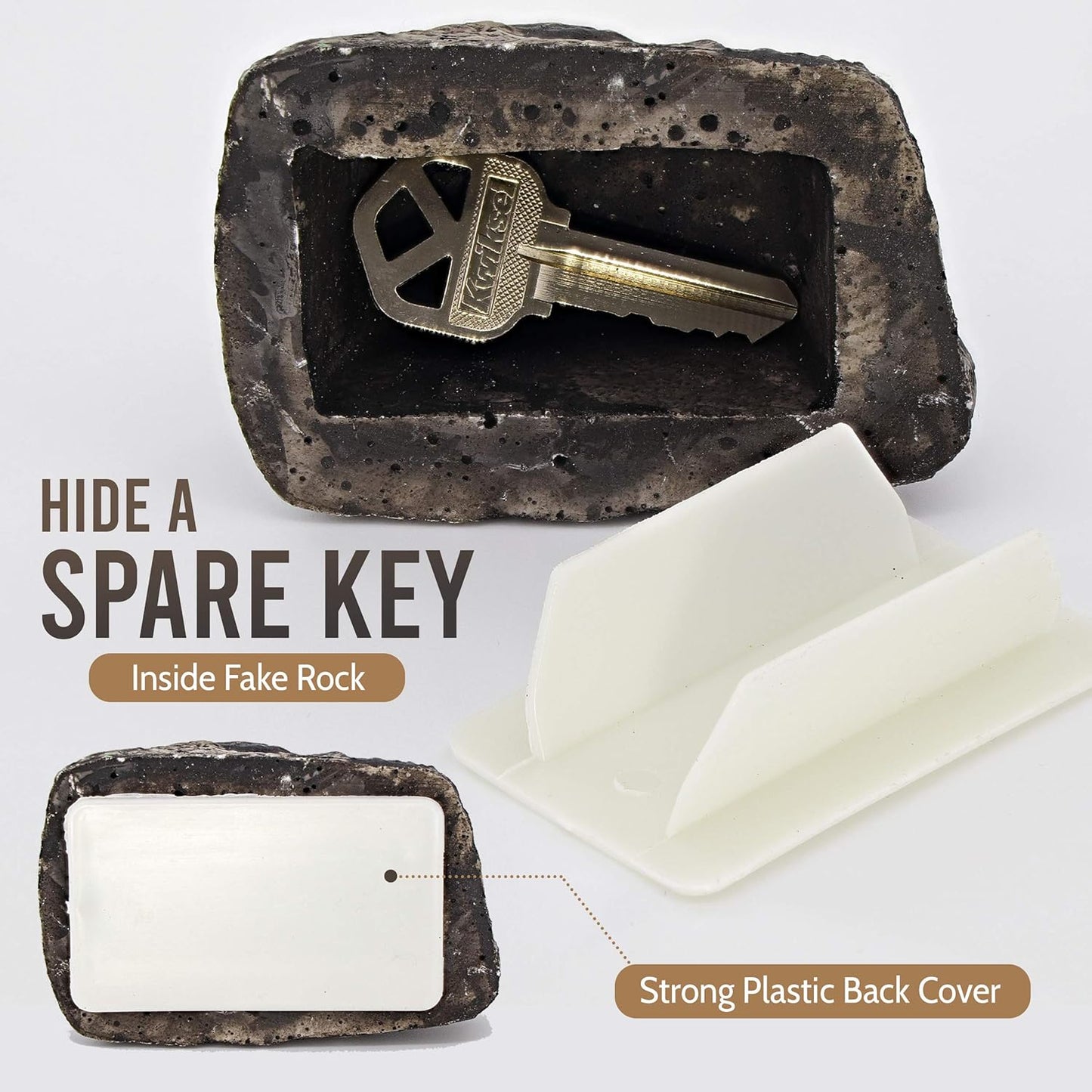 Ram-Pro 2Pc Hide-a-Spare-Key Fake Rock -
