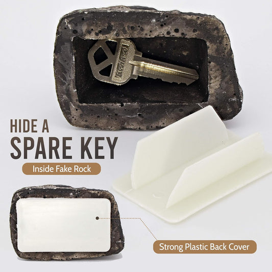 Ram-Pro 2Pc Hide-a-Spare-Key Fake Rock -