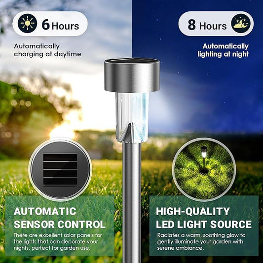 GIGALUMI Solar Lights Outdoor Waterproof, 20 Pack