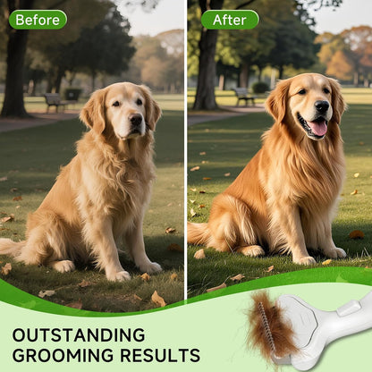 Undercoat Shedding Brush for Dogs & Cats – Professional Deshedding & Dematting Tool