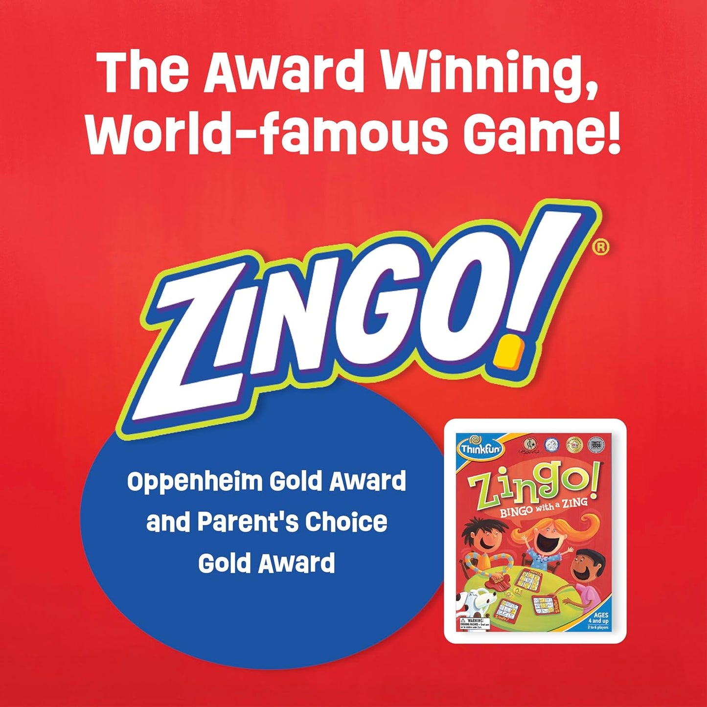 ThinkFun Zingo Bingo Award Winning Preschool Game for Pre-Readers and Early Readers Age 4 and Up