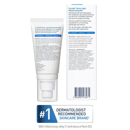 CeraVe Ultra-Light Moisturizing Gel, Hydrating Gel