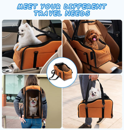 Center Console Dog Car Seat – Portable Booster for Small Dogs