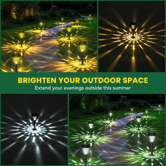 GIGALUMI 12 Pack Solar Light Outdoor Waterproof