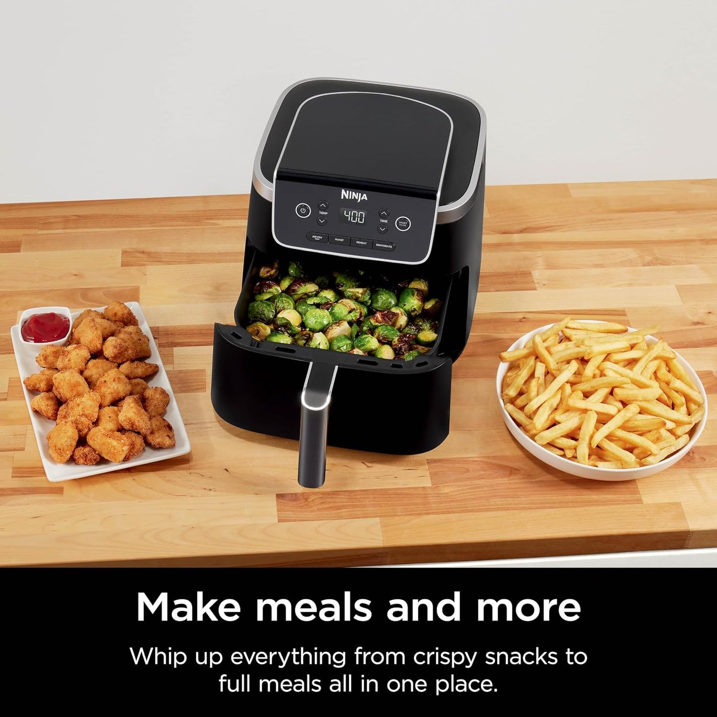 Ninja | Air Fryer | 4-in-1 Pro Air Fry, Roast, Reheat, Dehydrate