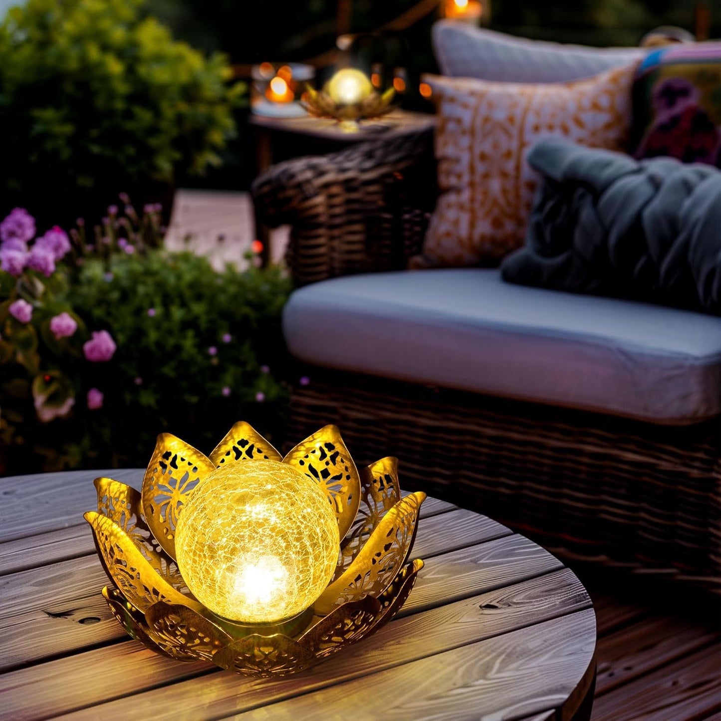 GIGALUMI Solar Lights Outdoor Garden Decor