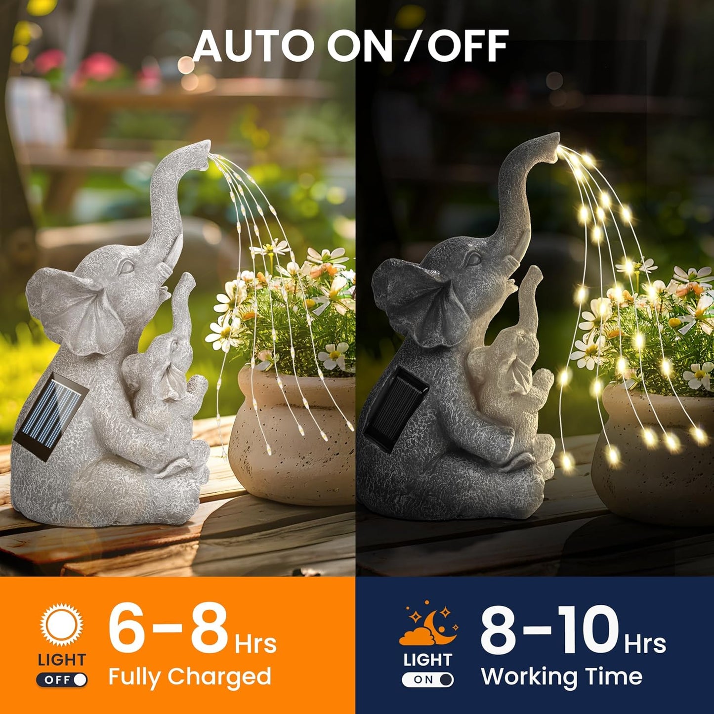 GIGALUMI Solar Garden Outdoor Statues for Women