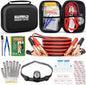 Emergency Car Tool Kit with Jumper Cables, Headlamp & Gloves –