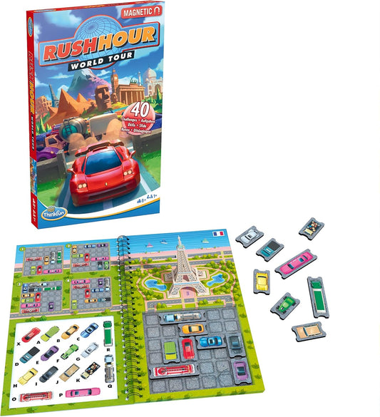 ThinkFun Rush Hour World Tour Magnetic Travel Puzzle