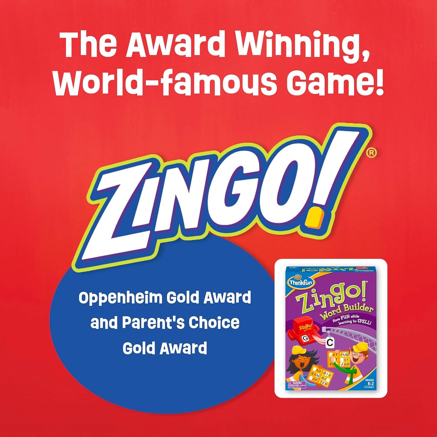 ThinkFun 7706-T Zingo Word Builder Early Reading Game