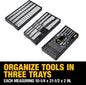 DEWALT Mechanics Tool Set, 1/4", 3/8", 1/2" Drive Tools and Combo Wrenches