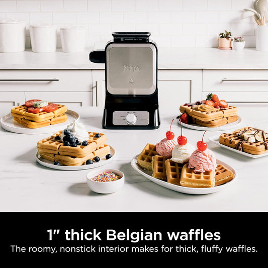Ninja BW1001 NeverStick PRO Belgian Waffle Maker,