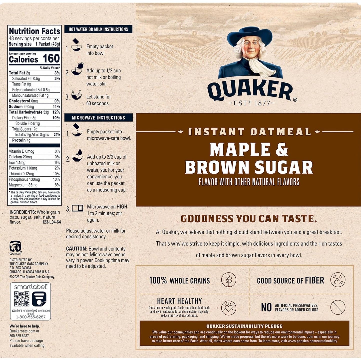 Quaker, 	Maple &amp; Brown Sugar