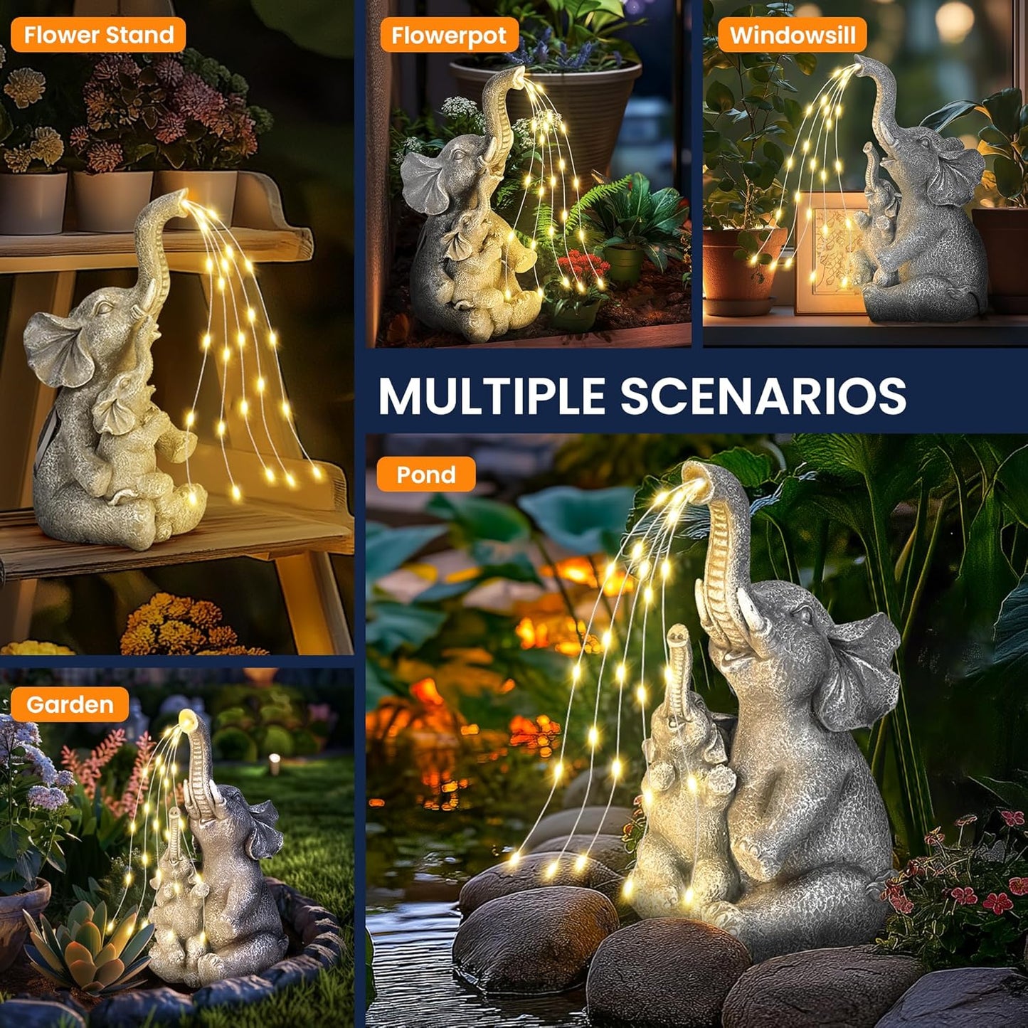 GIGALUMI Solar Garden Outdoor Statues for Women
