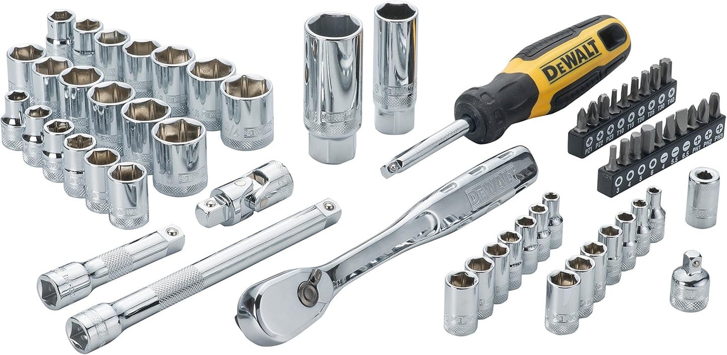 DEWALT DWMT19257 60PC 1/4" & 3/8" STD 6PT Set