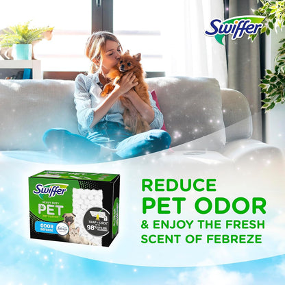 Swiffer Sweeper Pet Cloth Refills – Heavy Duty Dry Sweeping with Febreze Odor