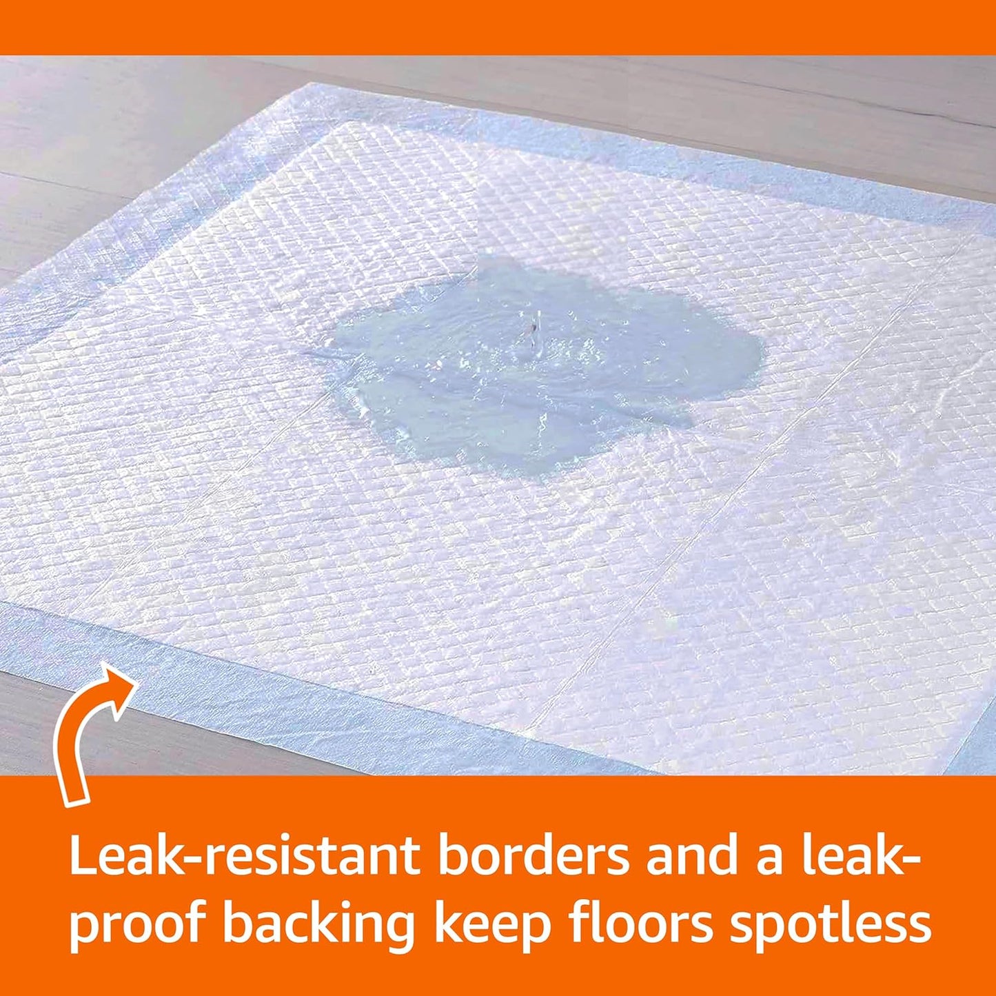 Amazon Basics Dog & Puppy Pee Pads – 5-Layer Leak-Proof, Super Absorbent,