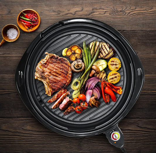 Elite Gourmet EMG-980B Smokeless Electric Tabletop Grill Nonstick