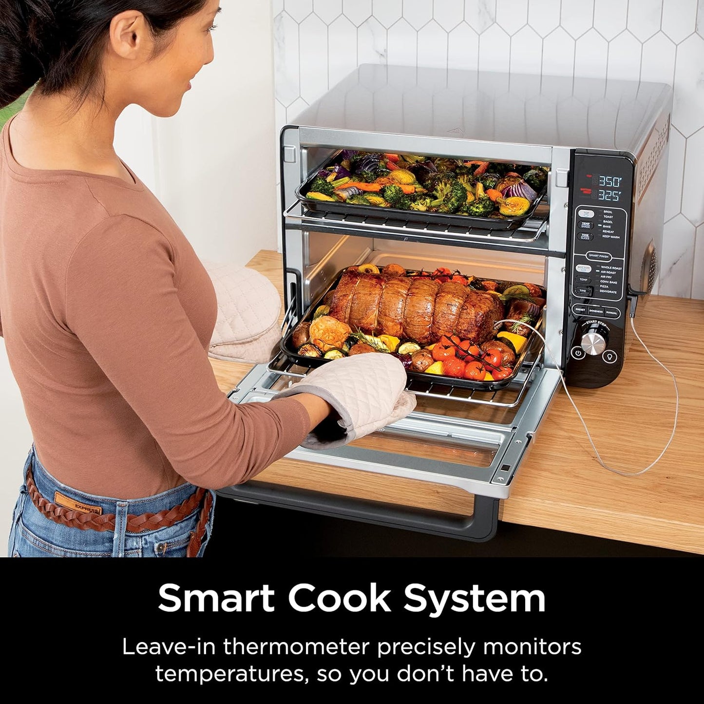 Ninja DCT451 12-in-1 Smart Double Oven with FlexDoor,