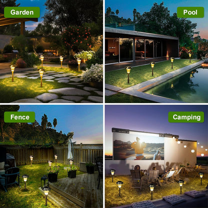 GIGALUMI 8 Pack Solar Pathway Lights, Solar Pathway Lights Outdoor Warm White