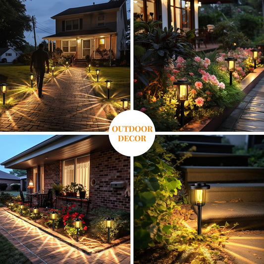 GIGALUMI Solar Outdoor Lights Waterproof,