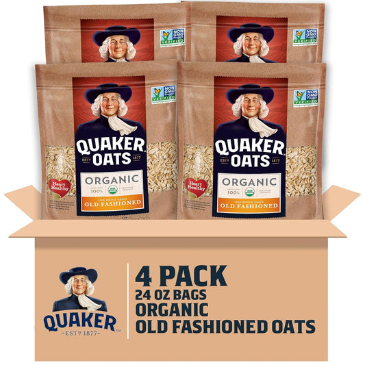 Quaker Old Fashioned Rolled Oats, USDA Organic, Non GMO Project Verified,